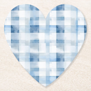 Blauw Witte Strepen Bruidsfeest Kartonnen Onderzetters