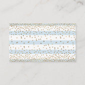 Blauw & Witte Strepen, Confetti Luier Raffle Kaart (Achterkant)