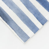Blauw Witte Strepen  Fleece Deken (Hoek)