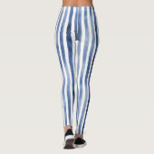 Blauw Witte Strepen Leggings (Achterkant)