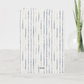 Blauw Witte Strepen Libel Geloof Kaart (Achterkant)