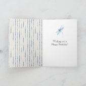 Blauw Witte Strepen Libel Geloof Kaart (Binnen)
