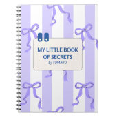 Blauw-witte strepen met bogen notitieboek (Voorkant)