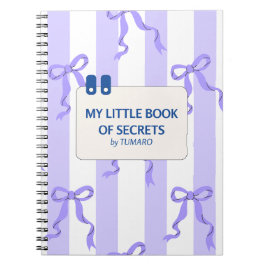 Blauw-witte strepen met bogen notitieboek