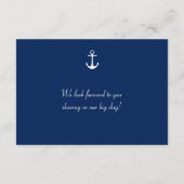 Blauw Witte Strepen Nautisch Thema RSVP (Achterkant)