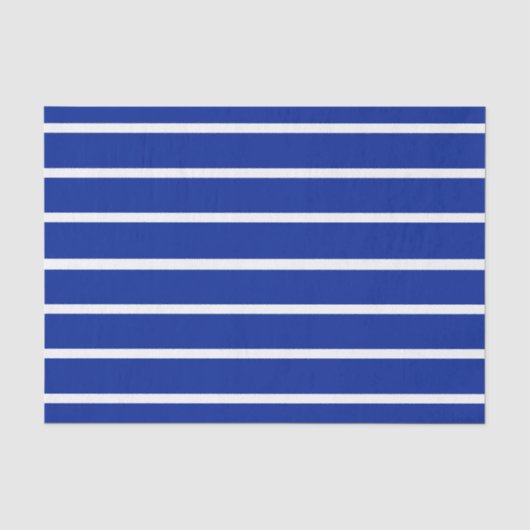 Blauw-witte strepen ontwerp tissuepapier (Voorkant)
