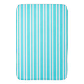 Blauw Witte Strepen Patroon Badmat (Voorkant Verticaal)