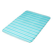 Blauw Witte Strepen Patroon Badmat (Gekanteld)