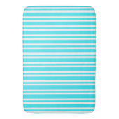 Blauw Witte Strepen Patroon Badmat (Voorkant Verticaal)