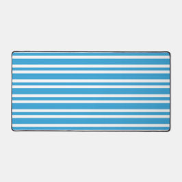 Blauw Witte Strepen Patroon Bureaumat