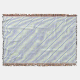 Blauw Witte Strepen Patroon Deken
