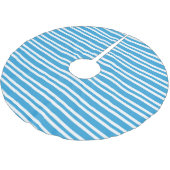 Blauw Witte Strepen Patroon Kerstboom Rok (Gekanteld)