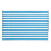 Blauw Witte Strepen Patroon Kussensloop (Achterkant-Links)