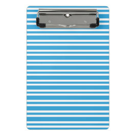Blauw Witte Strepen Patroon Mini Klembord