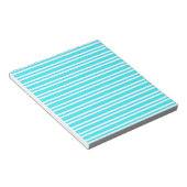 Blauw Witte Strepen Patroon Notitieblok (Schuin)