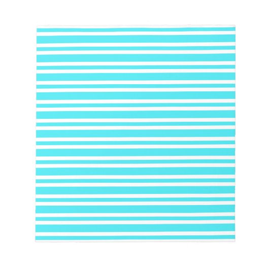 Blauw Witte Strepen Patroon Notitieblok (Voorkant)