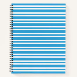Blauw Witte Strepen Patroon Notitieboek