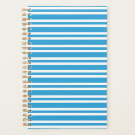 Blauw Witte Strepen Patroon Planner