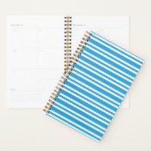 Blauw Witte Strepen Patroon Planner (Display)