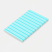 Blauw Witte Strepen Patroon Post-it® Notes (Schuin)