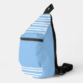 Blauw Witte Strepen Patroon Sling Bag (Rechterhoek)