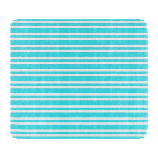Blauw Witte Strepen Patroon Snijplank (Voorkant)