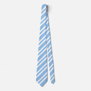 Blauw Witte Strepen Patroon Stropdas