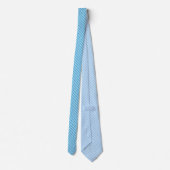 Blauw Witte Strepen Patroon Stropdas (Achterkant)