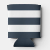 Blauw witte strepen Roze Vrijgezellenfeest Blikjeskoeler (Achterkant)