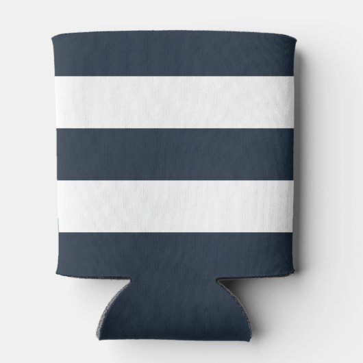 Blauw witte strepen Roze Vrijgezellenfeest Blikjeskoeler (Achterkant)