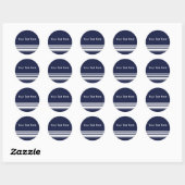 Blauw-witte strepen Sticker (Vel)
