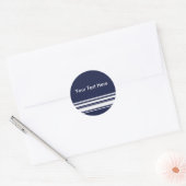 Blauw-witte strepen Sticker (Envelop)