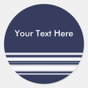 Blauw-witte strepen Sticker
