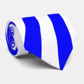 Blauw-witte strepen stropdas (Opgerold)