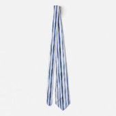 Blauw Witte Strepen Stropdas (Achterkant)