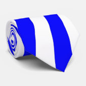 Blauw-witte strepen stropdas (Opgerold)