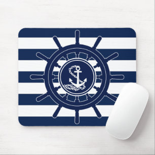 Blauw-witte strepen, symbool voor het anker van he muismat