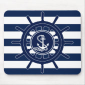 Blauw-witte strepen, symbool voor het anker van he muismat (Voorkant)