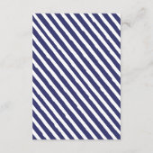 Blauw Witte Strepen Trouwdetails Informatiekaartje (Achterkant)