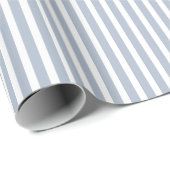 Blauw Witte Strepen Verjaardag Cadeaupapier (Rol Hoek)