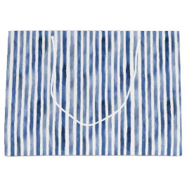 Blauw Witte Strepen Verjaardag Groot Cadeauzakje