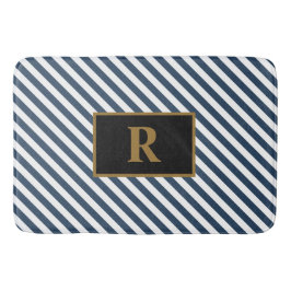 Blauw/witte strepen — Wismat Badmat