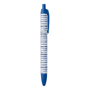 Blauw Witte Strepen Zwarte Inkt Pen