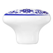Blauw-witte Talavera Drie Keramische Knop (Zijkant)