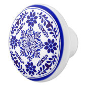 Blauw-witte Talavera Drie Keramische Knop (Rechts)