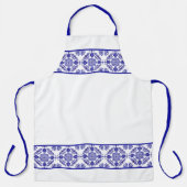 Blauw-witte Talavera Drie Schort (Voorkant)