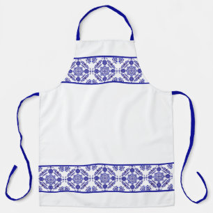 Blauw-witte Talavera Drie Schort