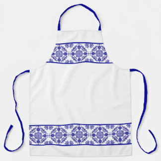 Blauw-witte Talavera Drie Schort