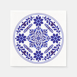 Blauw-witte Talavera Drie Servet