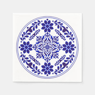 Blauw-witte Talavera Drie Servet
